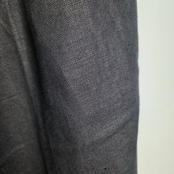 Vintage Liz Claiborne Black Linen Trousers Pleated High Rise Relaxed Fit Size 12 - Picture 5 of 7